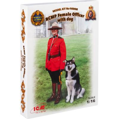 ICM RCMP Female Officer with dog 1:16