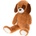 Mikro Plush Friends плюшено куче 80см тъмно кафяво (93954)
