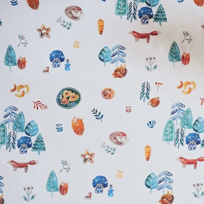 Bella Rose Vánoční balicí papír Ponožky A1 - 3 archy, multi barva, papír