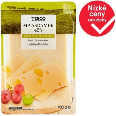 Tesco Maasdamer 45% plátky 100 g