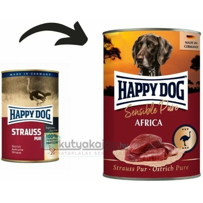 Happy Dog Strauß Pur Africa pštrosie 6 x 400 g