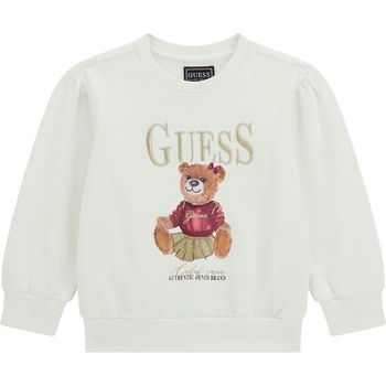 Guess Блуза с дълъг ръкав Guess - Златист надпис и мече, бяла, 12 м (20254-K5BQ00-KAX74-G012-12M)