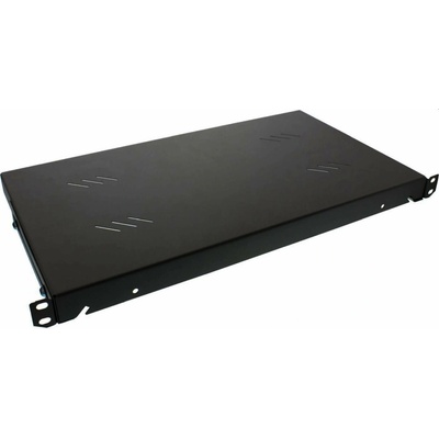 TRITON Police s perforací 19", 1U/250mm, nosnost 15kg, černá, RAB-UP-250-A4