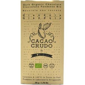 Cacao Crudo Raw Gianduja черен шоколад, 50гр