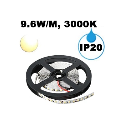 UltraLux Led ЛЕНТА, 9.6w/m, 3000k, 12v dc, smd2835, 120 leds/m (ng2835120ww)