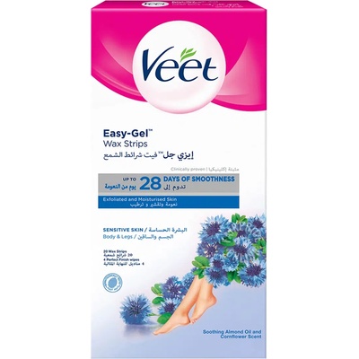 Veet Депилиращи ленти за тяло 20бр - За чувствителна кожа (2700)