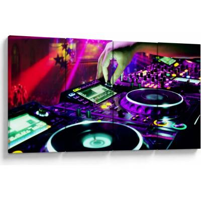 Obraz - DJ, štvordielne 160x80 cm