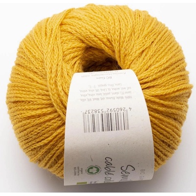 Příze 100% vlna BC Garn Semilla Cablé GOTS 50 g různé odstíny odstín: Mineral Yellow 011