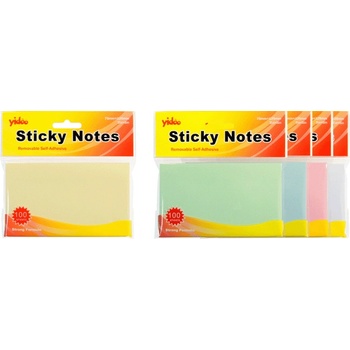 Самозалепващи листчета 75/125мм жълти