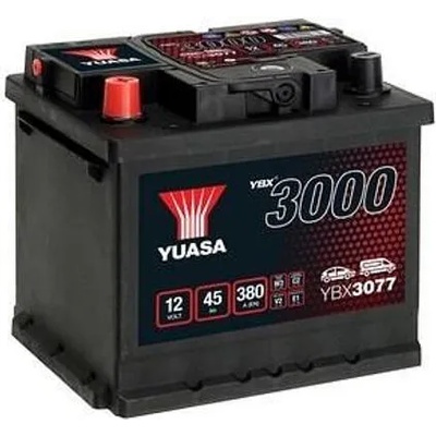 YUASA 45Ah 380A left+ (YBX3077)