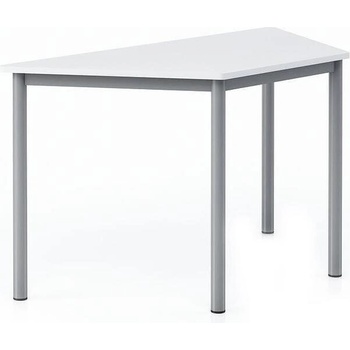 Image 1 of RFG Маса School Trapez над VIII клас - бял плот, сив метал - RFG