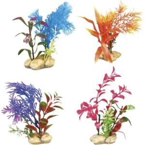 Flamingo Botanica - Декоративни цветя за аквариуми в различни цветове, 7 см L X 8.2 см W X 10.6 см