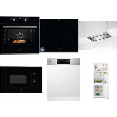 Set Electrolux KODEC75X2 + LIR60433B + LFG716X + LMS2203EMX + EEM48300IX + LND5FE18S