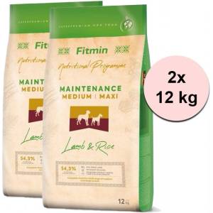 Fitmin Maintenance Medium / Maxi Агне и Ориз 2 x 12 кг