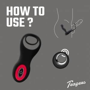 Boss of Toys Teazers Prostate Vibrating Intimate System with Dual Rings & Remote Control