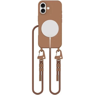 Tech-Protect Калъф Tech-Protect MagNecklace MagSafe с ремък за iPhone 16 - кафяв (5906302311927)