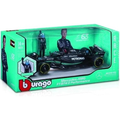 Bburago RACE Formula F1 Mercedes-AMG F1 W14 E 2023 44 Lewis Hamilton s řidičem 1:24