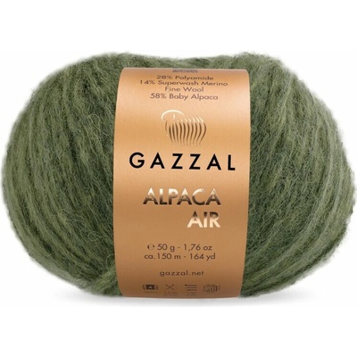 Gazzal Příze Alpaca Air 101 khaki