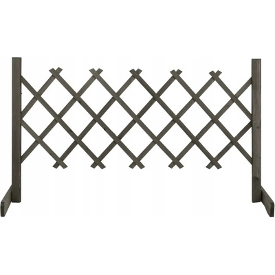 zahrada-XL Zahradní trelážový plot šedý 120 x 60 cm masivní jedle