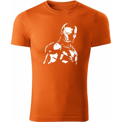Tričko Iron Man pánske tričko oranžová biele