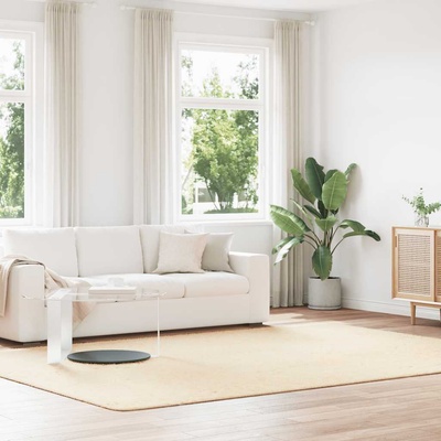 vidaXL Шаги килим с дълъг косъм, NAVARRA, кремав, 240x340см, полиестер (4102855)