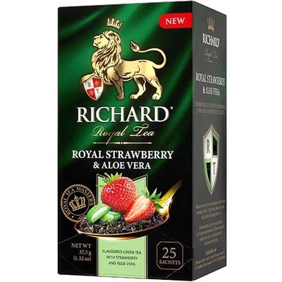 Richard Royal Strawberry & Aloe Vera zelený čaj 25 vrecúšok