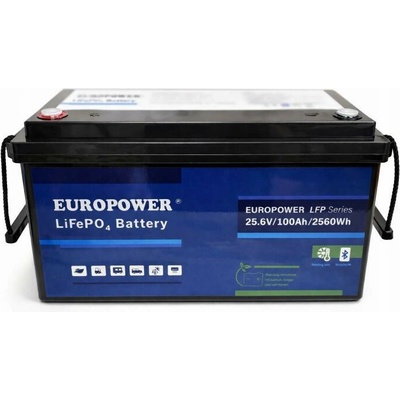 EUROPOWER LFP LiFePO4 25,6 V 100 Ah s Bluetooth vyhřívací rohož