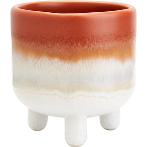 Sass & Belle Оранжево-бяла саксия Bohemian Home , ø 7, 5 cm Mojave - Sass & Belle (CZQ020)