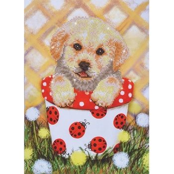 Image 1 of Diamond Dotz Куче в саксия - диамантен гоблен dd7.013