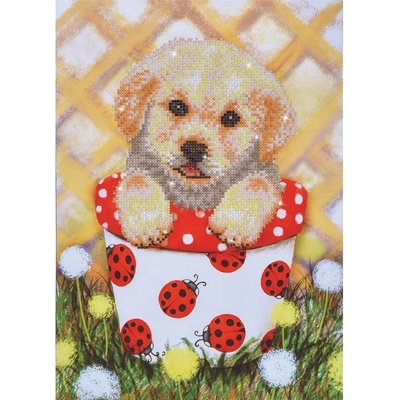 Diamond Dotz Куче в саксия - диамантен гоблен dd7.013