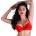 Daring Секси дамски сутиен с флорална бродерия "daring red bra" 85b