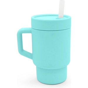 Melii Силиконова чаша със сламка Melii - 265 ml, Blue (ML19910)