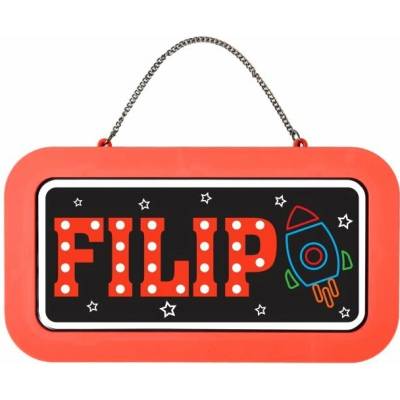 Neonová cedulka se jménem - Filip