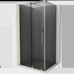 Mexen Velar плъзгаща се душ кабина 90 x 80 см, графит, злато - 871-090-080-41-50 (871-090-080-41-50)