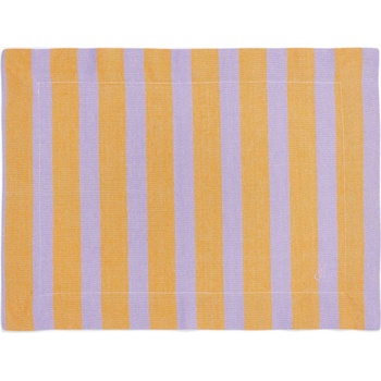 Marc O'Polo Подложки за чинии Haley раирани 33 x 45 см оранжево-лилави 2 бр (101346-628-02)