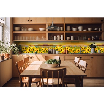 DIMEX ART s. r. o Фототапет за кухня - картина със слънчогледи 420 x 60 см