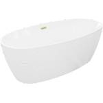 Mexen Lira самостоятелна вана модел 170 x 80 см, бяла, прелив златист матиран - 52831708000-55 (52831708000-55)
