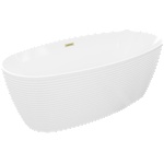 Mexen Lira самостоятелна вана модел 170 x 80 см, бяла, прелив златист матиран - 52831708000-55 (52831708000-55)