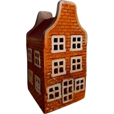 Keramický domeček oranžový 19 cm