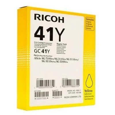 Ricoh Мастило гел RICOH GC41Y 2200 копия Yellow (RICOH-INK-GC41Y)