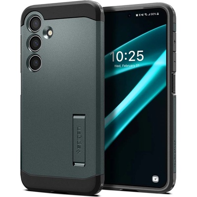 Spigen Tough Armor Case - хибриден кейс с най-висока степен на защита за Samsung Galaxy S24 Plus (зелен)