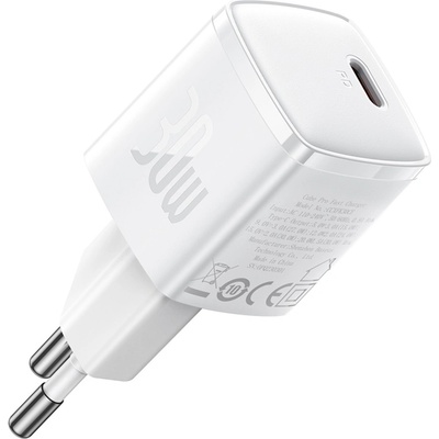 Baseus Char charger EU Type-C, 30W - Baseus Cube Pro (CCXF000302) - Бял