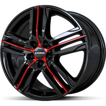 Ronal R57 7x17 4x100 ET45 black red polished