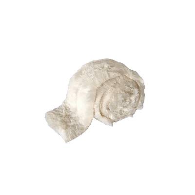 Dekoračná kožušina - stuha 8cm 1,5m - krémová