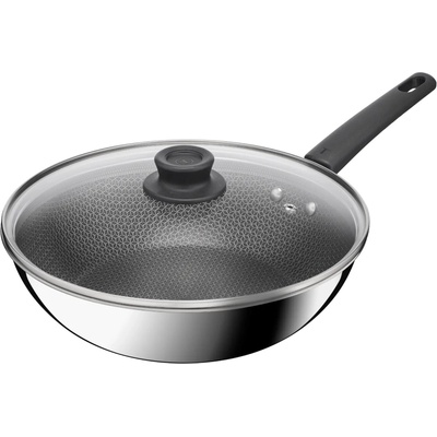 Wok panvica s pokrievkou Tefal Power E3411655 28 cm