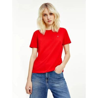 Tommy Jeans dámske tričko Jersey červené