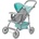 Baby Mix Спортна количка за кукли Baby Mix Lana mint (56091)