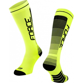 Force ponožky F COMPRESS fluo-černé