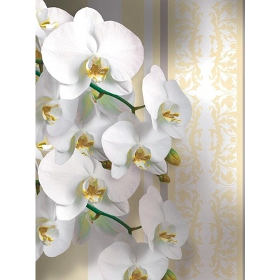 Preinterier Fototapeta panel - PL0126 - Biele kvety vlies - 206cm x 275cm