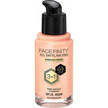 Max Factor Facefinity All Day Flawless SPF20 tekutý make-up s uv ochranou c30 porcelain 30 ml